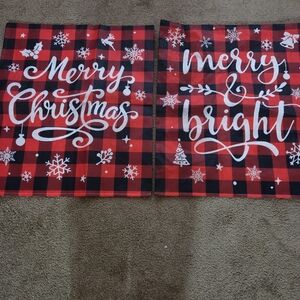 Merry & Bright Buffalo Plaid Holiday Throw Blanket - Red and Black